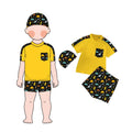 Little Glow Kid Wholesale  Baby Boy Swimsuit with Swim Cap Set Swimsu It Fabric Fade-Resistant Durable Kids Swim Training Suit