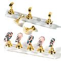 Wholesale Set of 5 Crystal Transparent Plastic Nail Stand with Magnetic Tip Holder Practice Base Nail Polish Rack