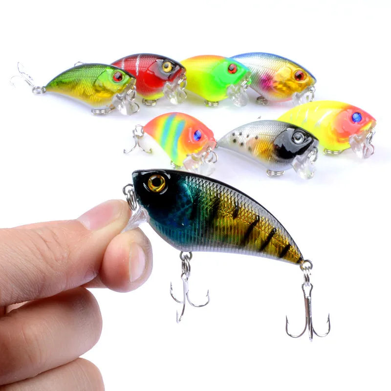 Top Right CB3006 55mm 6.6g Flat Body Crankbait Pesca Shad Fishing Crankbait Hard Body Lures for Bass Fish Plastic Fishing Bait