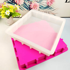 10 Inch Square Cube Silicone Slab Mold for Soap Making Capacity 101oz 3000ml 3kg
