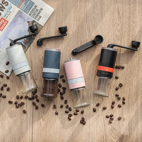 New 6 Grades Coarseness Stainless Steel Portable Mini Cafe Barista Espresso Manual Coffee Grinder with Ceramic Burrs