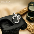 VIANRLA 925 Sterling Silver Ring Unique Adjustable Women Wire Wrapped Ring
