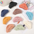 Tree Leaf Shape Matte Hair Claw Clip Women  Girl Hair Accessories