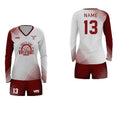 Hot Sale Best Volleyball Jersey Designs Customized Women Volleyball Jersey Ladies Red White Volleyball Uniform