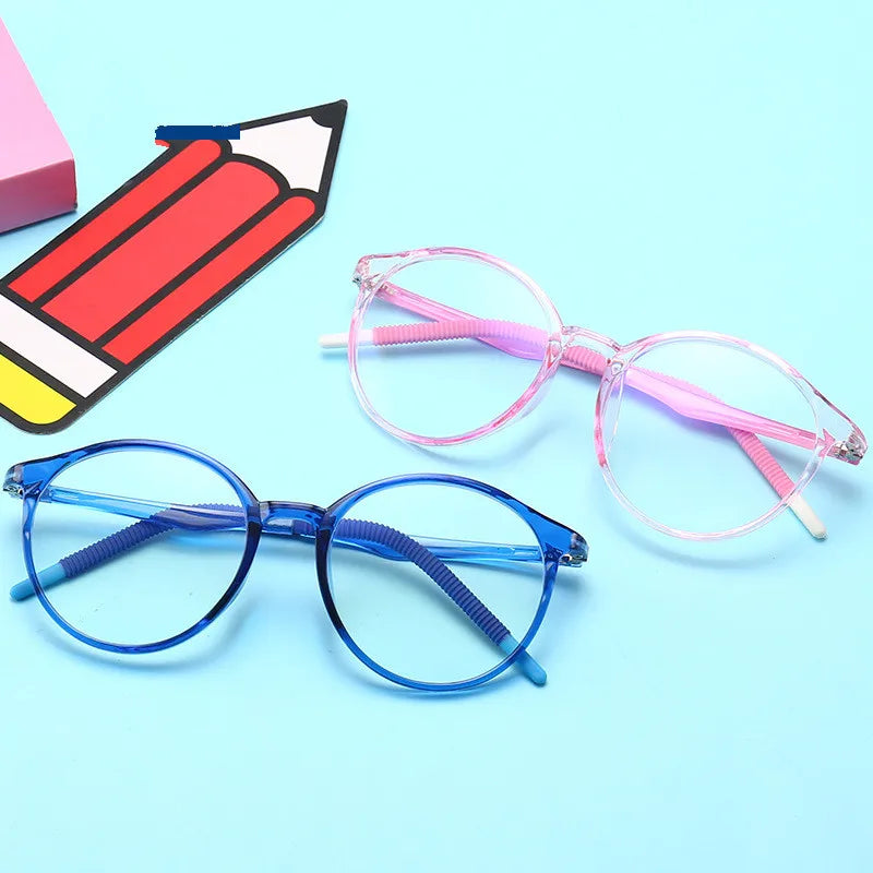 Custom Logo Hot Sale Fashion Trendy Custom Logo Transparent Kids Computer Glasses Anti Blue Light Computer Glasses for Children