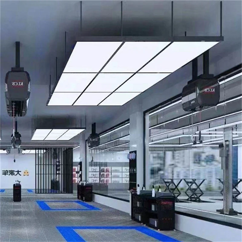Modern LED Work Light for Auto Car Detailing Aluminum Panel Ceiling Light for Home Workshop and Garage