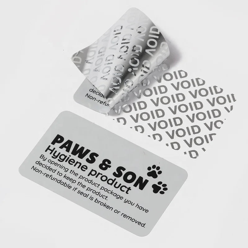 Custom Printing Self Adhesive Waterproof Security Void Fill Label Waterproof Cool Sticker Paper Seal Warranty Sticker Void Label