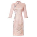 Improved Women Clothing Plus Size Dresses Elegant Vintage Retro Dress Girl Wear Short-sleeved Chinese Traditional Clothing Qipao