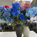 Vv290 Long Stem 19 Colors Hydrangea Flower Bouquet Artificial Flowers Silk Flowers for Wedding Decor Living Room Coffee Decor