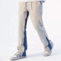 ZY Hot Sale Mens Flare Sweatpants Side Pockets Patched Stacked Pants Men Joggers Pants Custom logo Casual Jogger Trousers Pants
