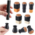 ONEQUAN 16/24/32pcs Chair Leg Protective Covers Silicone Floor Protector Rubber Chair Leg Covers with EVA