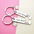 Custom Our First Home Realtor Keychains for New Home Keychain Housewarming Gift for New Homeowner House Keyring Realtor Keychain