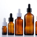 Wholesale Luxury 30ml Amber Glass Dropper Bottles with Screen Printing 100pcs MOQ Carton Packing