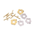 Factory Price Toggle 13mm Buckle Connector Bracelet Necklace Jewelry Findings Making Supplies Stainless Steel Flower OT Clasps
