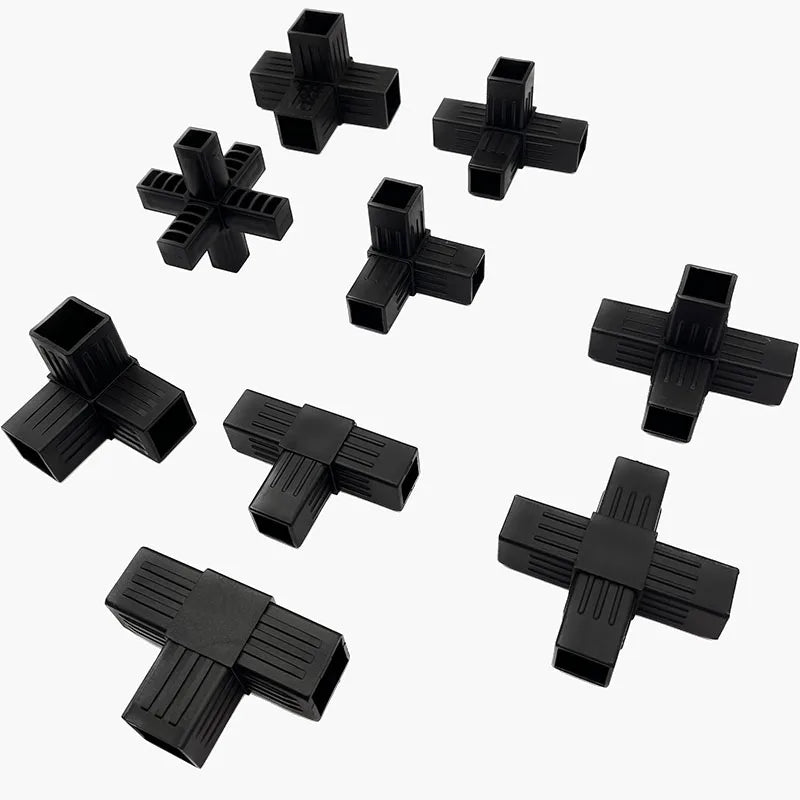 Customized Professional Plastic Tube Connectors 2Way 3Way 4Way 5Way Corner Connector for Square Pipe Fittings