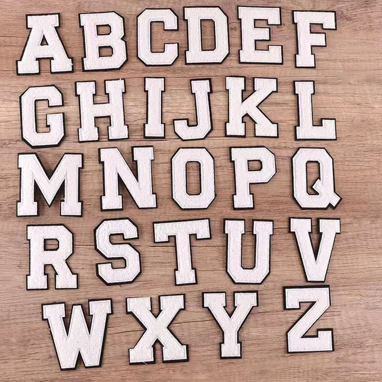 English Letter Patch Sticker Towel Embroidered Cloth Label Patch Clothing Accessories Embroidery Cloth Sticker