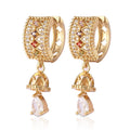 Saudi Italian Antique White Zricona Fashion Alloy Jewelry Big Hoop Gold Plated Simple Earring Tops Design