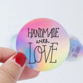 Custom Printing Round Stickers Roll Free Gift Laser Printable Holograme Sticker Die Cut Holographic Epoxy Stickers Label Custom