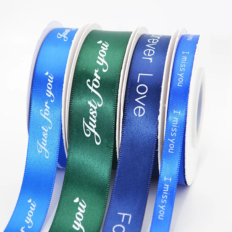 Hot Selling 100% Polyester Satin Ribbon Wholesale Just for You for Valentine's Day Festival