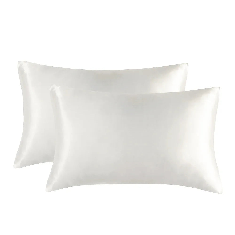 March Expo Recommended Satin Pillowcase with Solid Pattern Home or Hotel Use Cushion Cases