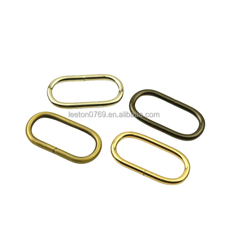 Stock Supply 1.5inch 38mm 38 X 15 X 3.8mm 4 Colors Metal Large Oval Ring Bag Buckle