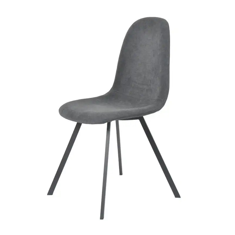Wholesale Cheap Price Home Furniture Fabric Modern Design Dining Room Chairs Black Powder Coated Metal Legs for Hotel Apartment