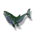 MT040220 Fashion Rhinestones Whale Brooch Women Crystal Brooch Jewelry Wholesale