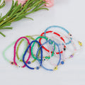 DS Crystal Fashion New Seed Beads Stretch Bracelet Boho Style Evil Eye Bracelet Hand Woven Rope Bracelet Charm