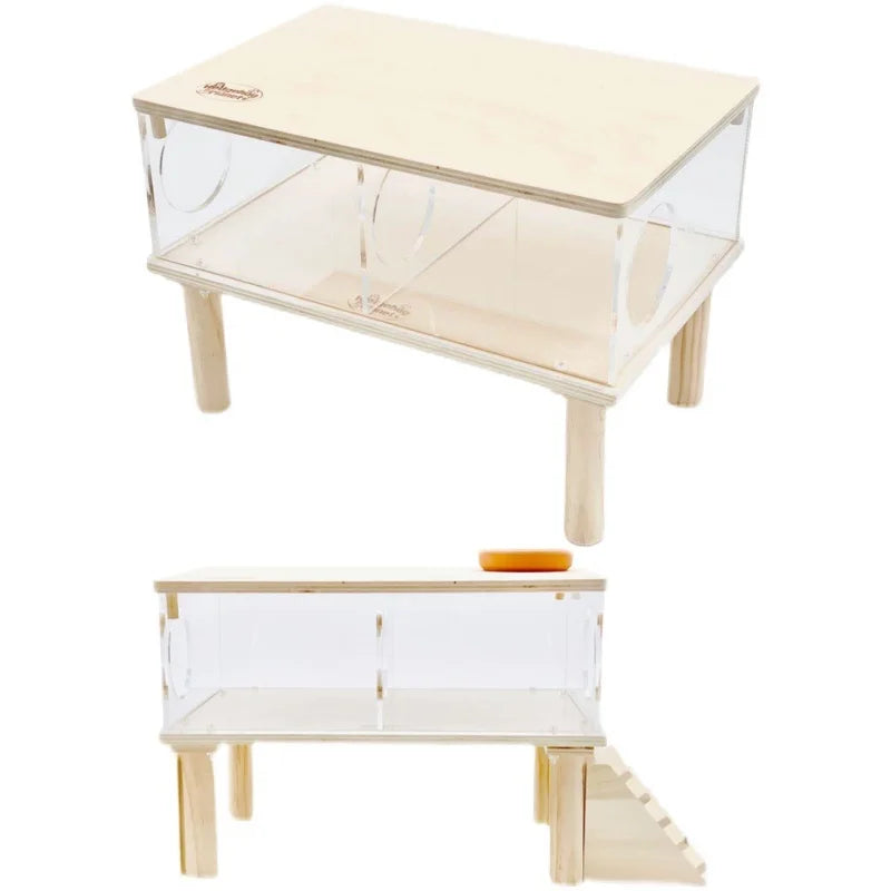 Multi-functional Natural Solid Wood Environmentally Friendly And Odorless Hamster Hideout