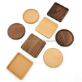 Wholesale Sublimation Blank Bulk Round square Wooden Beech Walnut Wood Coasters