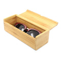 Handmade Rectangle Hard Shell Sunglasses Case Custom Printed Natural Wooden Eyeglasses Storage Box