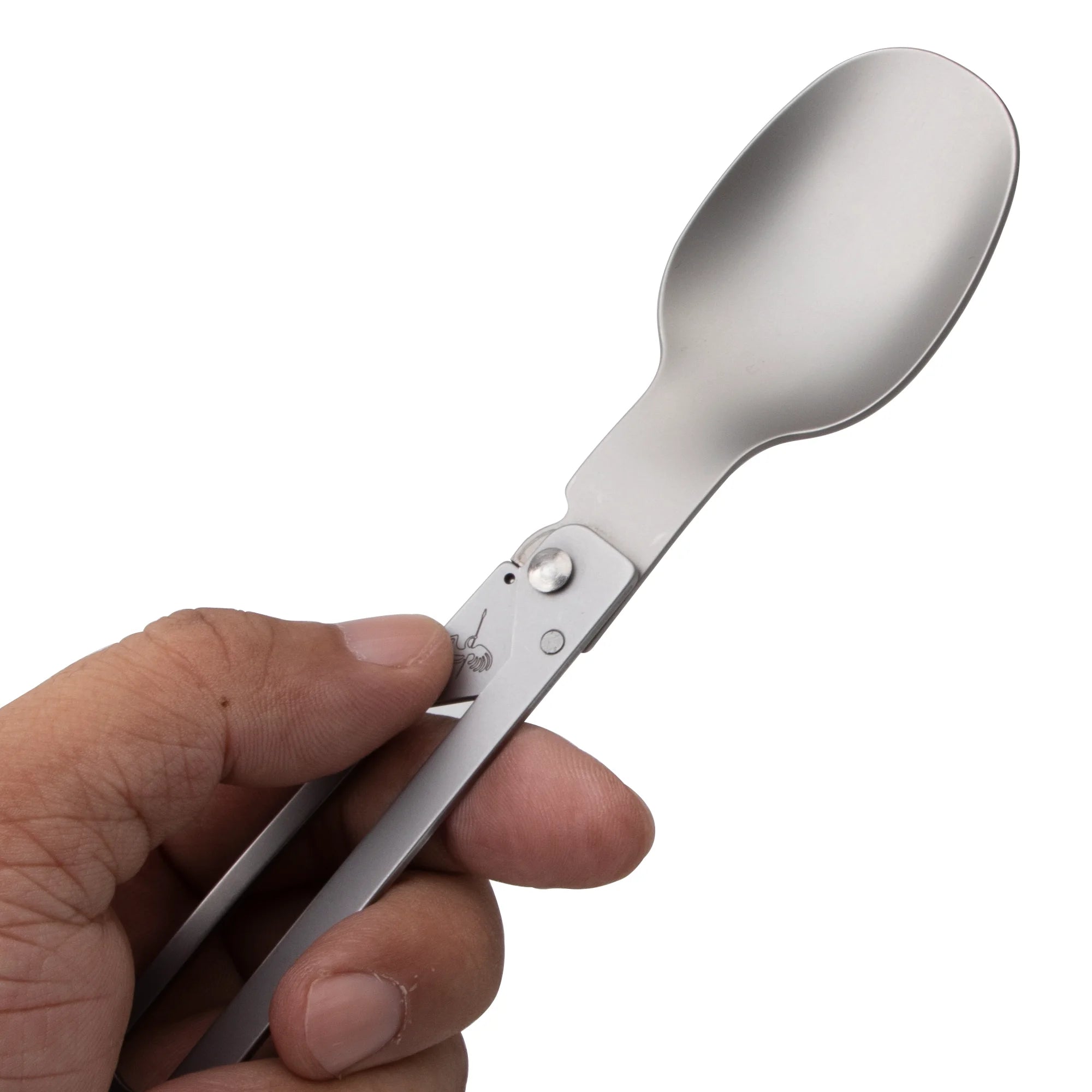 2024 Food-Grade 304 Stainless Steel Picnic Barbecue Fork Spoon Camping Folding Tableware Frame Lock Hiking GeneTac KT027 Custom