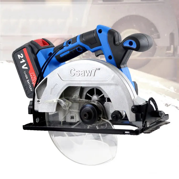 F FYJ-4 21V Lithium Cordless Circular Saw Handheld Electric Brushless Circular Saw 7'' with Battery Pack and Charger