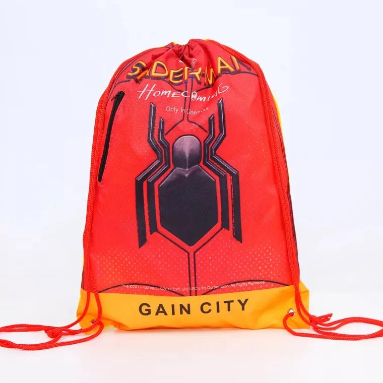Customizable Colors Portable Nylon Draw String Backpack Waterproof Polyester for Soft Folding Bag Rope Prints Storage Gift