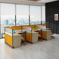 Modern Acoustic Modular Office Workstation 4-10 Person Capacity Solid Wood Desk Furniture with Extendable Cubicle Partition