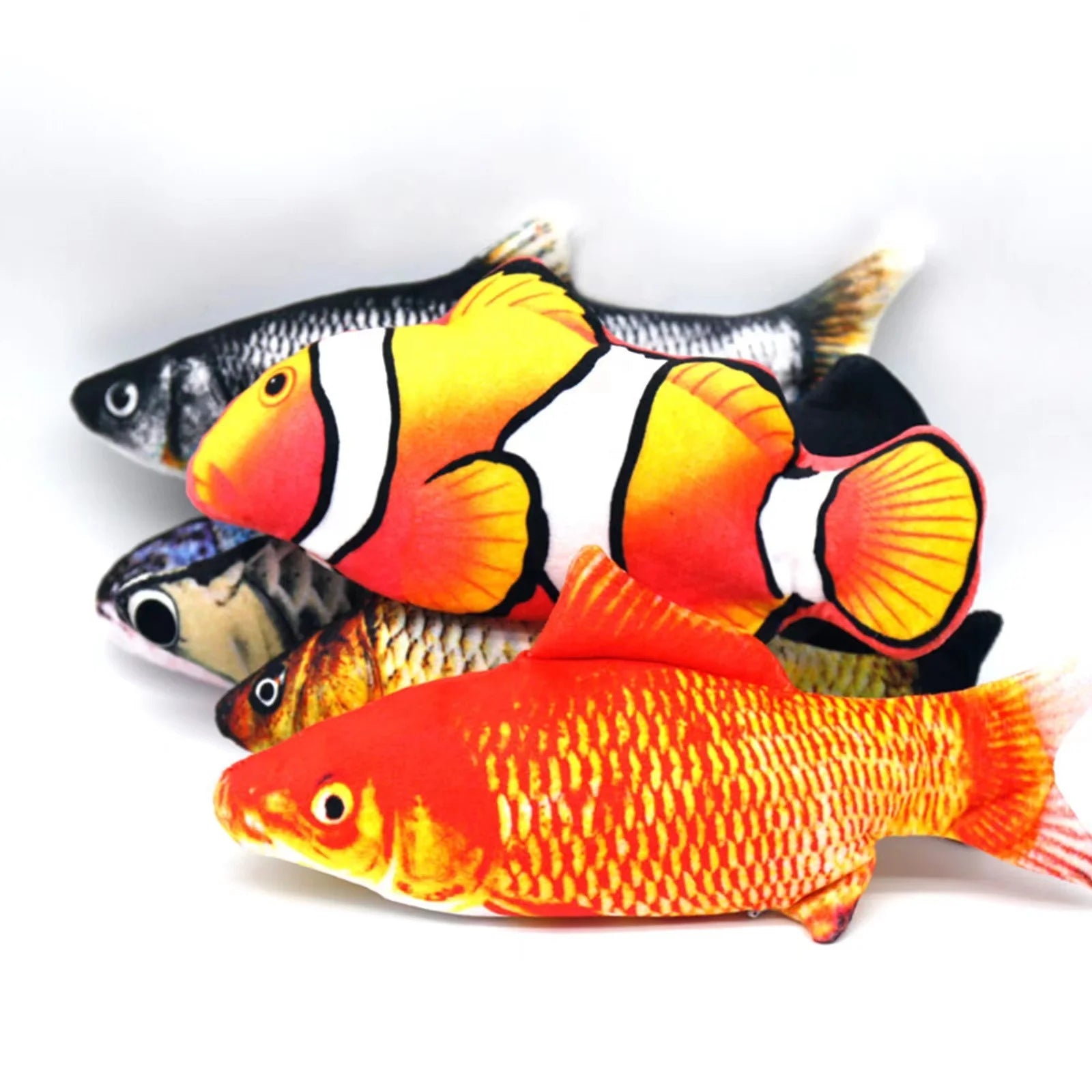 Hot Selling Interactive 3D Flopping Fish Catnip Plush Toy Electric Moving Realistic for Kicker Indoor/Outdoor All-Season