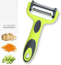 Plastic Handle ultra sharp 3 Blade 3 in 1 Multi-function Rotary Vegetable Fruit Peeler  Potato Carrot Julienne Peeler