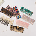 DIY Factory Wholesale Custom Logo 4 mm Korean Women Girls Wide Tooth Hair Cellulose Acetate Hair Comb