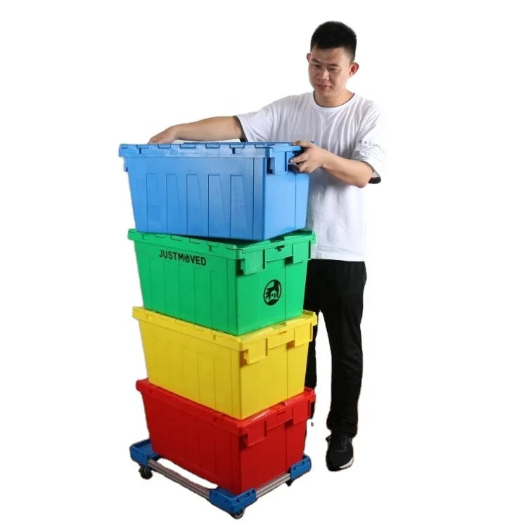 Large Warehouse Logistic Distribution Relocation Moving Stackable Nestable Plastic Crate Turnover Box Storage Containers
