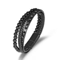 2025 Luxury Charm Men's Natural Stone Leather Bracelet High Quality Magnet Clasp Christmas Gift Jewelry