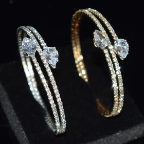 Shiny Micro Pave Irregular Droplet Crystal Bracelet Party Crystal Claw Chain Bracelet for Bride Engagement Wedding Jewelry