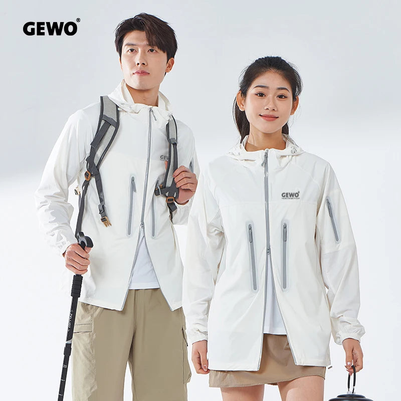 GEWO 288 Unisex Long Sleeve Sportswear UPF50+ Sun-Proof Competition Train Clothing for Men and Women for Table Tennis