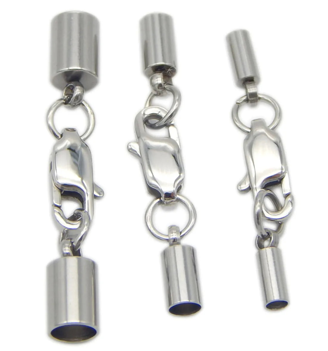 Hole Size 1.5mm 2mm 2.5mm 3mm 4mm End Clasp for Jewelry Stainless Steel Jewelry Lobster Clasp for DIY Bracelet Necklace
