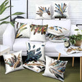 Amity Modern Plume Pillow Case European Printed Feather Throw Pillow Cover Home Decor Printing Cushion Cover for Sofa Hotel