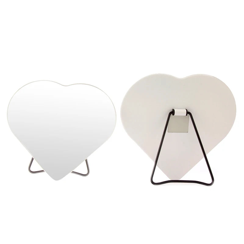 Metal Frame Material Desktop Heart Shape Table Makeup Mirror Handheld Mirror  Manufacture