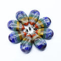 Best Sell Wholesale 7 Chakra Natural Crystal Stone Pendant Oval Rainbow Stone Pendant for Jewelry Making