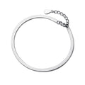 Snake Chain Bracelet Sterling Silver 925 Flat Snake Chain Bracelet Flat Herringbone