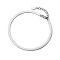 Snake Chain Bracelet Sterling Silver 925 Flat Snake Chain Bracelet Flat Herringbone