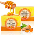 AILKE Organic Honey Soap Luster Young Beauty Anti Stain Moisturizing Natural Turmeric Whitening Handmade Soap for Glowing Skin
