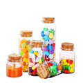 Lovely Small Bottle Tiny Clear Empty Wishing Glass Message Vial With Cork Stopper Mini Containers MegaBDM